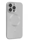 Mey İthalat®   iPhone 13 Pro Kılıf Moshi Lens Magneticsafe Silikon - Gümüş