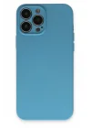 Mey İthalat®   iPhone 13 Pro Kılıf Nano içi Kadife Silikon - Mavi