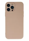 Mey İthalat®  iPhone 13 Pro Kılıf Nano içi Kadife Silikon - Pudra