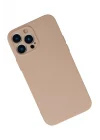 Mey İthalat®  iPhone 13 Pro Kılıf Nano içi Kadife Silikon - Pudra