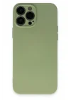 Mey İthalat®   iPhone 13 Pro Kılıf Nano içi Kadife Silikon - Yeşil