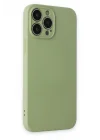 Mey İthalat®   iPhone 13 Pro Kılıf Nano içi Kadife Silikon - Yeşil