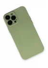 Mey İthalat®   iPhone 13 Pro Kılıf Nano içi Kadife Silikon - Yeşil