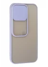 Mey İthalat®  iPhone 13 Pro Kılıf Palm Buzlu Kamera Sürgülü Silikon - Lila