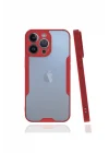Mey İthalat®  iPhone 13 Pro Kılıf Platin Silikon - Kırmızı