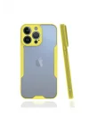 Mey İthalat®  iPhone 13 Pro Kılıf Platin Silikon - Sarı