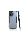 Mey İthalat®  iPhone 13 Pro Kılıf Platin Silikon - Siyah