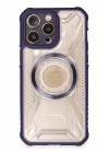 Mey İthalat®  iPhone 13 Pro Kılıf Prag Magneticsafe Kapak - Derin Mor