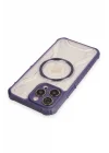 Mey İthalat®  iPhone 13 Pro Kılıf Prag Magneticsafe Kapak - Derin Mor