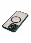 Mey İthalat®  iPhone 13 Pro Kılıf Prag Magneticsafe Kapak - Koyu Yeşil