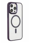 Mey İthalat®  iPhone 13 Pro Kılıf Room Magneticsafe Silikon - Derin Mor