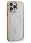Mey İthalat®  iPhone 13 Pro Kılıf Room Magneticsafe Silikon - Pudra