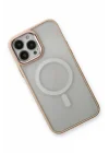 Mey İthalat®  iPhone 13 Pro Kılıf Room Magneticsafe Silikon - Pudra