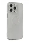 Mey İthalat®   iPhone 13 Pro Kılıf Santa Lens Silikon - Şeffaf
