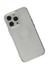 Mey İthalat®   iPhone 13 Pro Kılıf Santa Lens Silikon - Şeffaf
