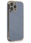 Mey İthalat®   iPhone 13 Pro Kılıf Volet Silikon - Mavi