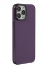 Mey İthalat®   iPhone 13 Pro Max Kılıf Anka PC Sert Metal Kapak - Mor