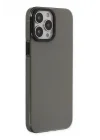 Mey İthalat®   iPhone 13 Pro Max Kılıf Anka PC Sert Metal Kapak - Siyah