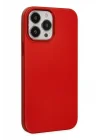 Mey İthalat®  iPhone 13 Pro Max Kılıf Asya Deri Silikon - Kırmızı