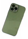Mey İthalat®  iPhone 13 Pro Max Kılıf Fly Lens Silikon - Yeşil