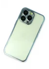 Mey İthalat®   iPhone 13 Pro Max Kılıf  Lensli Silikon - Açık Mavi