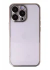Mey İthalat®   iPhone 13 Pro Max Kılıf  Lensli Silikon - Gold