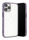 Mey İthalat®   iPhone 13 Pro Max Kılıf  Lensli Silikon - Mor