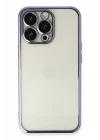 Mey İthalat®   iPhone 13 Pro Max Kılıf  Lensli Silikon - Mor