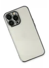 Mey İthalat®   iPhone 13 Pro Max Kılıf  Lensli Silikon - Siyah