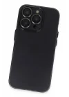 Mey İthalat®  iPhone 13 Pro Max Kılıf Luko Lens Silikon - Siyah