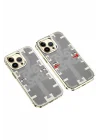 Mey İthalat®  iPhone 13 Pro Max Kılıf Mekanik Bumper Kapak - Gold