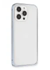 Mey İthalat®  iPhone 13 Pro Max Kılıf Metal Bumper Magneticsafe Kapak - Sierra Blue