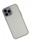 Mey İthalat®   iPhone 13 Pro Max Kılıf Montreal Silikon Kapak - Gri