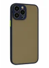 Mey İthalat®   iPhone 13 Pro Max Kılıf Montreal Silikon Kapak - Lacivert