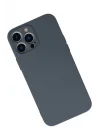 Mey İthalat®  iPhone 13 Pro Max Kılıf Nano içi Kadife Silikon - Gri