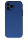 Mey İthalat®   iPhone 13 Pro Max Kılıf Nano içi Kadife Silikon - Lacivert