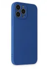 Mey İthalat®   iPhone 13 Pro Max Kılıf Nano içi Kadife Silikon - Lacivert