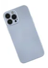 Mey İthalat®   iPhone 13 Pro Max Kılıf Nano içi Kadife Silikon - Sky Blue
