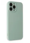 Mey İthalat®   iPhone 13 Pro Max Kılıf Nano içi Kadife Silikon - Su Yeşili