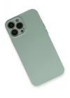 Mey İthalat®   iPhone 13 Pro Max Kılıf Nano içi Kadife Silikon - Su Yeşili