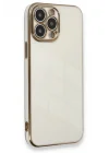 Mey İthalat®   iPhone 13 Pro Max Kılıf Volet Silikon - Beyaz