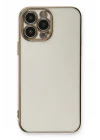 Mey İthalat®   iPhone 13 Pro Max Kılıf Volet Silikon - Beyaz