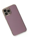 Mey İthalat®   iPhone 13 Pro Max Kılıf Volet Silikon - Mor