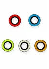 Mey İthalat®  iPhone 13 Pro Max Neon Fosforlu Kamera Lens - Beyaz