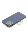 Mey İthalat®  iPhone 13 Pro Max Renkli Kamera Lens Koruma Cam - Yeşil-Sarı