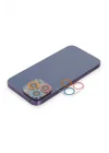 Mey İthalat®  iPhone 13 Pro Renkli Kamera Lens Koruma Cam - Pembe-Mavi