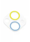Mey İthalat®  iPhone 13 Renkli Kamera Lens Koruma Cam - Sarı-Mavi