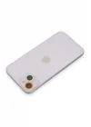 Mey İthalat®  iPhone 13 Renkli Kamera Lens Koruma Cam - Turuncu-Yeşil