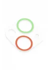 Mey İthalat®  iPhone 13 Renkli Kamera Lens Koruma Cam - Yeşil-Pembe