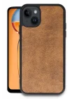 Mey İthalat®   iPhone 14 Kılıf Aras Deri Kapak - Taba